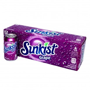 Sunkist Soda 12oz Can American Driks (Pack Of 12) (Grape) By Sunkist